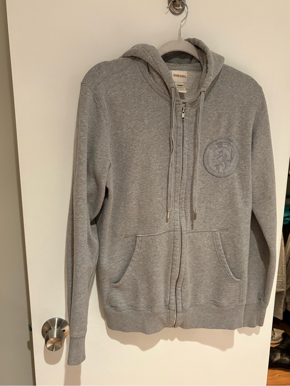 Diesel Gray Full-Zip Hooded Sweatshirt